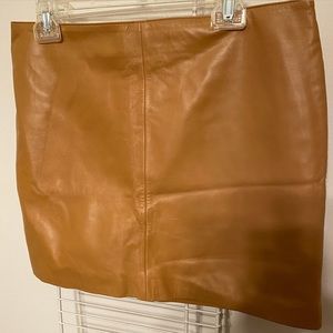Genuine leather skirt